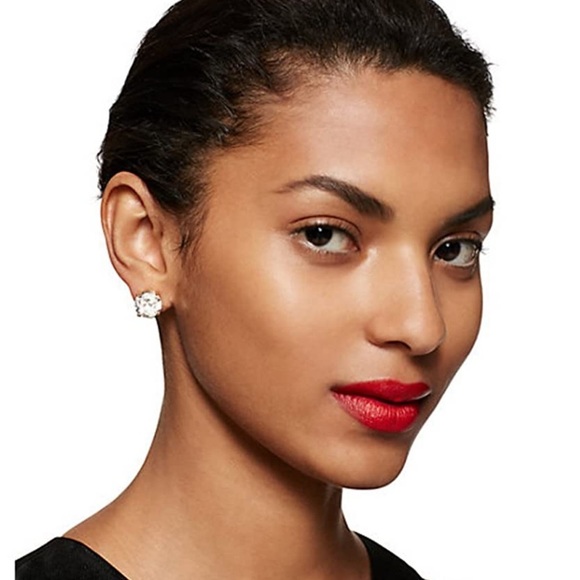 NWT KATE SPADE ♠️ CLEAR GUM DROP STUD EARRINGS - Picture 8 of 12